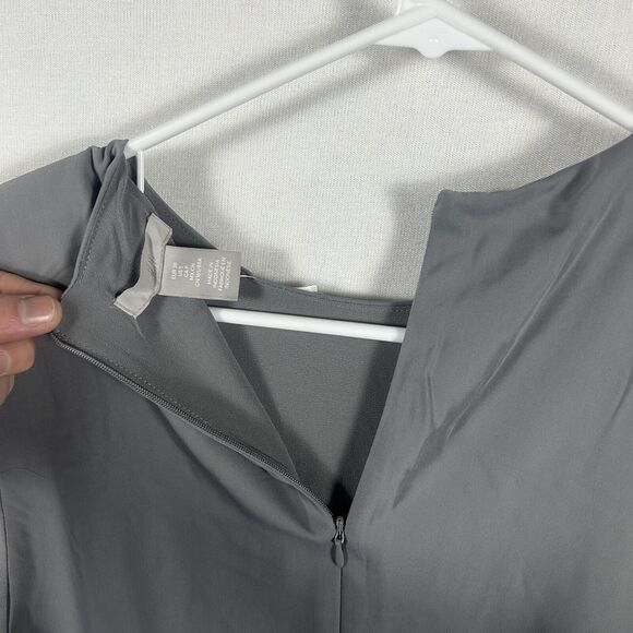 H&M NEW Formal Dress Women's Size S Small Gray Shoulder Patch NWT Back Zip - Picture 13 of 15